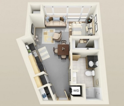 Denah Desain Interior Apartemen (1)