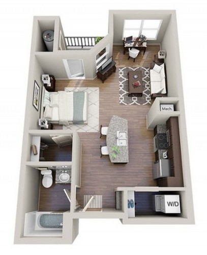 Denah Desain Interior Apartemen (4)