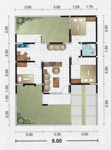 Model Rumah Minimalis 1 Lantai 3 kamar (2)