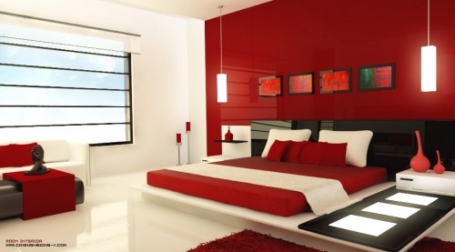 kamar tidur warna merah (2)