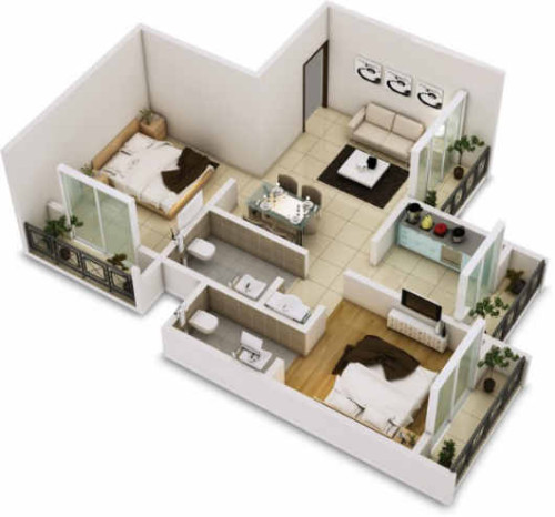 Denah Desain Interior Apartemen (2)
