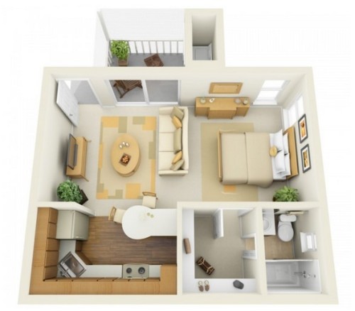 Denah Desain Interior Apartemen (8)