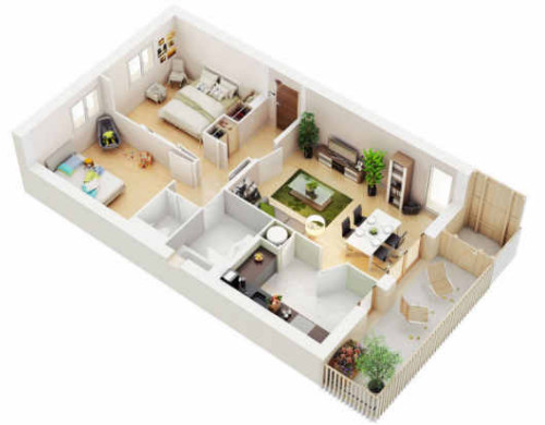 Denah Desain Interior Apartemen (3)