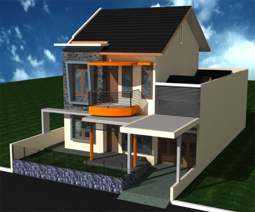 Desain Rumah Minimalis Modern 2 Lantai (4)