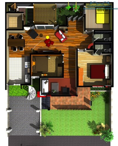 Denah Rumah Minimalis 1 Lantai  (5)