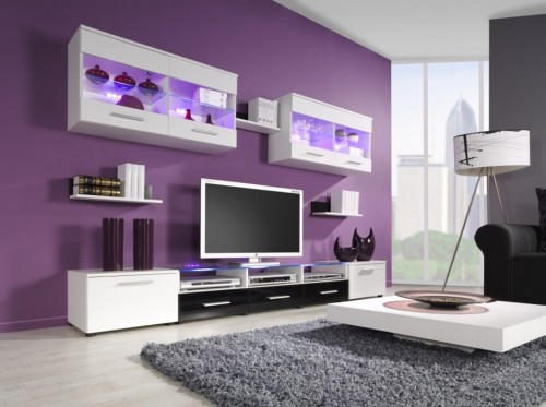Warna cat ruang tamu ungu putih (3)