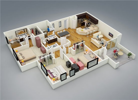 denah rumah 3 kamar minimalis (2)